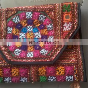 Exquisite Exclusive Vintage Banjara Clutch Indian Gypsy Tribal Purse Bohemian Multi Color Quality Indian Ladies Evening Bags thumbnail-2