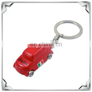 Red Color 3D Metal Car Key Chains thumbnail-1