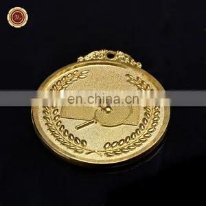 Wr Art Crafts Quality 24k Gold Foil Sport Medal Wholesale Metal Badminton Game Medal thumbnail-1