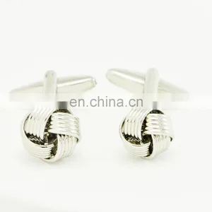 Gold Plated Fashion Design Men Silver Knot Cufflinks thumbnail-3