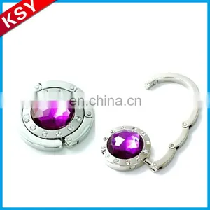 Good Quality Compact Folding Purse Round Shape Bag Hangers Handbag Holder thumbnail-4