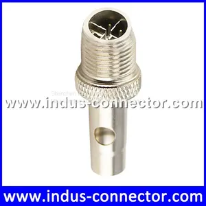 Equivalent to Molex 8 Contacts x Code Shielded Male M12 Coupler for Industry thumbnail-1
