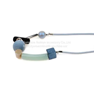 OEM Modern Design Beads Statement Jewelry N06-22398 ，OEM Necklace, Fashion Design Statement Necklace, Statement Necklace Jewelry thumbnail-2