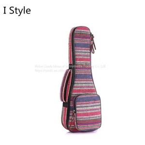 High Quality Oxford Inkjeted 10mm Padded 23inch Ukulele Gig Bag Soft Cases , Concert Ukulele UkeHigh Quality 23inch Lovely Ukulele Hard Cases PU Leather 14mm Padded , Concert Ukulele Uke thumbnail-1