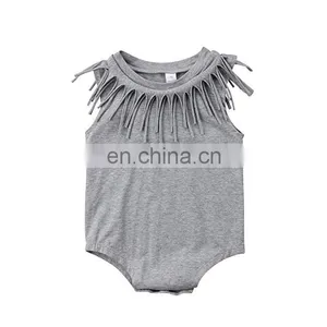 Cute Infant Baby Girl Sleeveless Romper Bodysuit Summer thumbnail-5