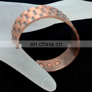 High Powered Magnets Arthritis Pain Relief Mens Pure Copper Magnetic Bracelet thumbnail-5