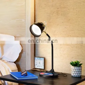 QI Wireless Charging USB LED Latest Design Color Changing Table Lamp Desk for Home Decor Living Room Reading thumbnail-2