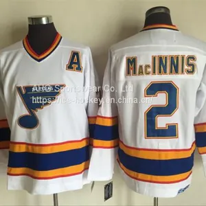 St. Louis Blues #2 MacInnis Throwback White Jersey thumbnail-1
