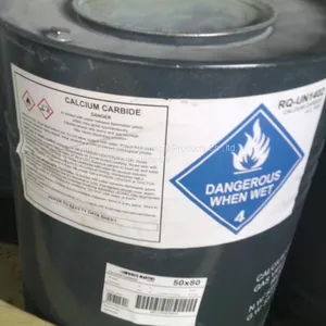CAC2 Packing In100kgs Gray Iron Drum Calcium Carbide 25-50mm/50mm-80mm thumbnail-3
