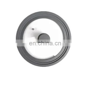 10 11 12 Inch Firm Silicone Edge Tempered Glass Universal Lids for Pots Pans and Skillets thumbnail-1