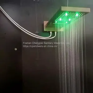 Shower Head With Waterfall Rainfall Spray Stainless Steel Shower System Sanitary Ware thumbnail-1