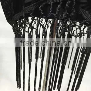 2016 New Black Lace Fabric Sexy Transparent Middle Aged Women Blouse thumbnail-4