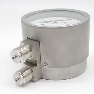 Double Tube Double Needle Differential Pressure Gauge 100mm Pressure Gauge thumbnail-1
