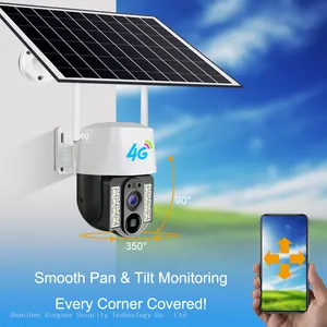Ringsee Small 2.0 Inch Wireless AOV Network Camera Solar Waterproof Outdoor PTZ Camera 3.0MP 4G Solar Camera With Battery thumbnail-1