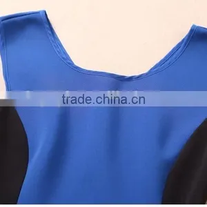 2015 OEM Women's Dresses Color Matching Vest Dress Evening Dress Made in China thumbnail-6