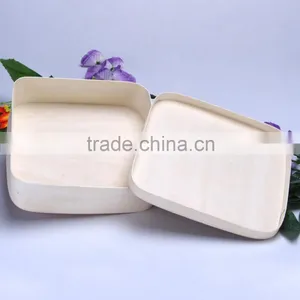 2016 Wholesale Poplar Bark Green Safety Soft Wood Food Box Fast Food Box thumbnail-5
