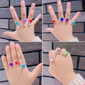 Kids' Colorful Adjustable Rings Set thumbnail-5