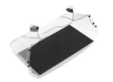 Storage Box Under the Central Control Screen of 24-25 Tesla Model3/y (with Silicone Pad) - Transparent Version thumbnail-1
