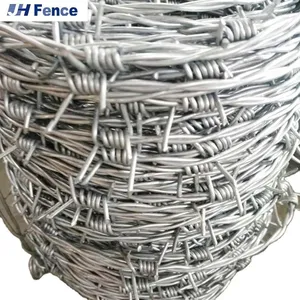 Factory Price Wholesale Hot Dip Galvanized Barbed Wire Roll Mesh Fence Manufacturer Good Price High Security thumbnail-1