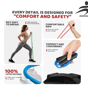 Figure 8 Resistance Band With Padded Handles Great for Stretch Exercise Fitness Training Yoga Resistance Weights Therapy Gym or Home Workout Equipment thumbnail-4