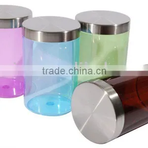 980ml Clear Color Plastic Canister thumbnail-1