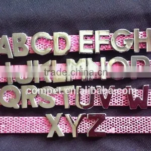 All Sufficient Polished High Quality Personalized Zinc Alloy Metal DIY Plain Slide Alphabet Letters thumbnail-2