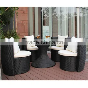 Rattan Patio Table And Chair Set Picnic Cane Dining Table Rattan Outdoor Wicker Chair Set thumbnail-3