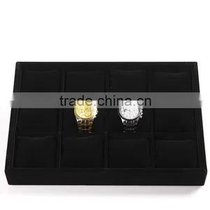 12 Grid Slots Black Color Jewelry Organizer Watches Display Storage Box Case Gift Boxes Bracelet Display Shelf thumbnail-2