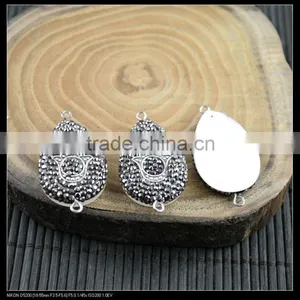 LFD-0066B Wholesale Charm Connector Beads , Palm Pattern With Crystal Rhinestone Paved Bead Jewelry Making thumbnail-3