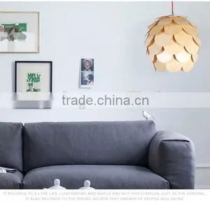 Hot Sell Modern Natural Wooden Decoration Pendant Lighting Wooden JK-8005B-32 LED Pendant Light thumbnail-5
