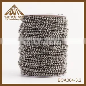 Hot Sales Nickel Plated Silver Color Won't Rust Copper Ball Chain thumbnail-6