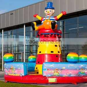 Hot Sale Kids Inflatable Floating Climbing Wall Inflatable Climbing Tower Clown for Sale thumbnail-2