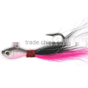 20 Piece High Quality CFF002 China Wholesale Fishing Lures/ Fish Bucktail Jig/ Bucktail Jig With Hook thumbnail-3