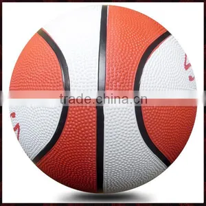 White and Red Custom Rubber Size 6 Basketball in Bulk Sale thumbnail-1