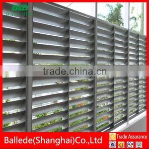 Fixed Airfoil Blade Aluminum Louvre Fence thumbnail-4