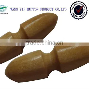 no Hole Wood Horn Button thumbnail-1