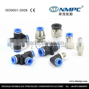 Best Air Automatic Pneumatic Pushfit Fittings PC ,PL,PB, PT ,PX NPT,PT ,BSP Thread,90 Degree Elbows Air Push Male Fitting thumbnail-1