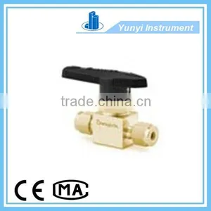 Brass 1-Piece 40 Series Ball Valve, 0.20 Cv, 1/8 In. Tube Fittings, SC-11 Cleaned thumbnail-1