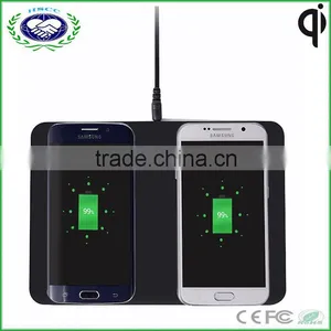 2 in 1 Qi Wireless Power Dual Pad Charger For Samsung S6 Edge S6 Universal thumbnail-1