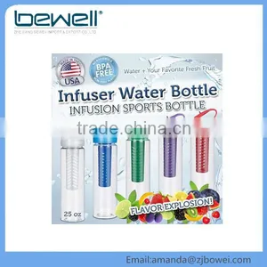 Plastic Tritan Sport Infuser Water Bottle 2016 Hot Bpa Free Fruit Infusion Bottle Sample thumbnail-1