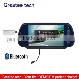 7inch Car Rear View Mirror Monitor With Touch Key Bluetooth/mp5/SD/USB/FM thumbnail-1