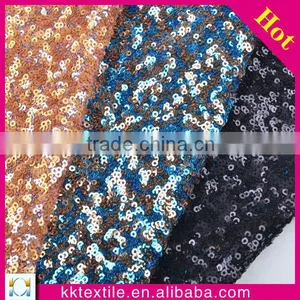 Beautiful New Fashion Gold Sequin Embroidery Design With Polyester Mesh thumbnail-1