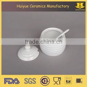 Ceramic Jar With Spoon Honey Jar With Spoon and Lid thumbnail-2