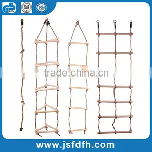 Direct Factory Outlets Outdoor Rope Climbing Ladder Safety Antifire Wooden Climb Ladder For Kids Quality Choice Most Popular thumbnail-1