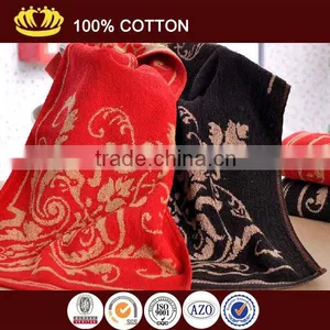 100% Cotton 21s/2 Non-terry SNOWLOTUS Jacquard Face Towel thumbnail-1