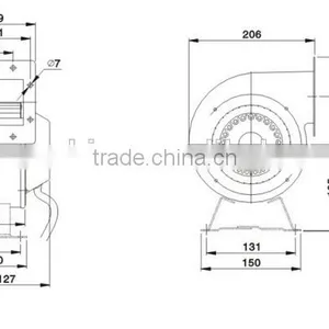 China New High Quality Centrifugal Fan for Air Shower 2500 Cfm thumbnail-3
