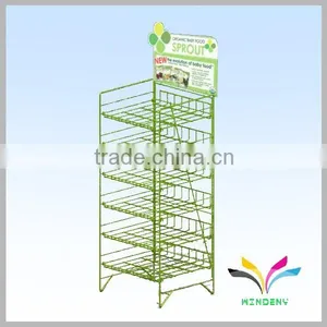 High Quality Customized Metal Free Standing Library Newspaper Racks thumbnail-2