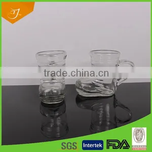 Boot Shape Clear Glass Beer Mug With Handle , Sublimation Beer Steins Quality Choice thumbnail-1