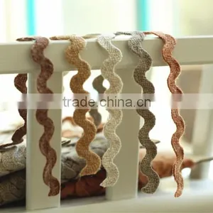100% Polyester Ric Rac Ribbon Wave Edge Rayon Ribbon thumbnail-3