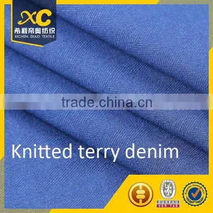 240gsm Twill Knitted Cotton Poly Stretch Denim Fabric thumbnail-4